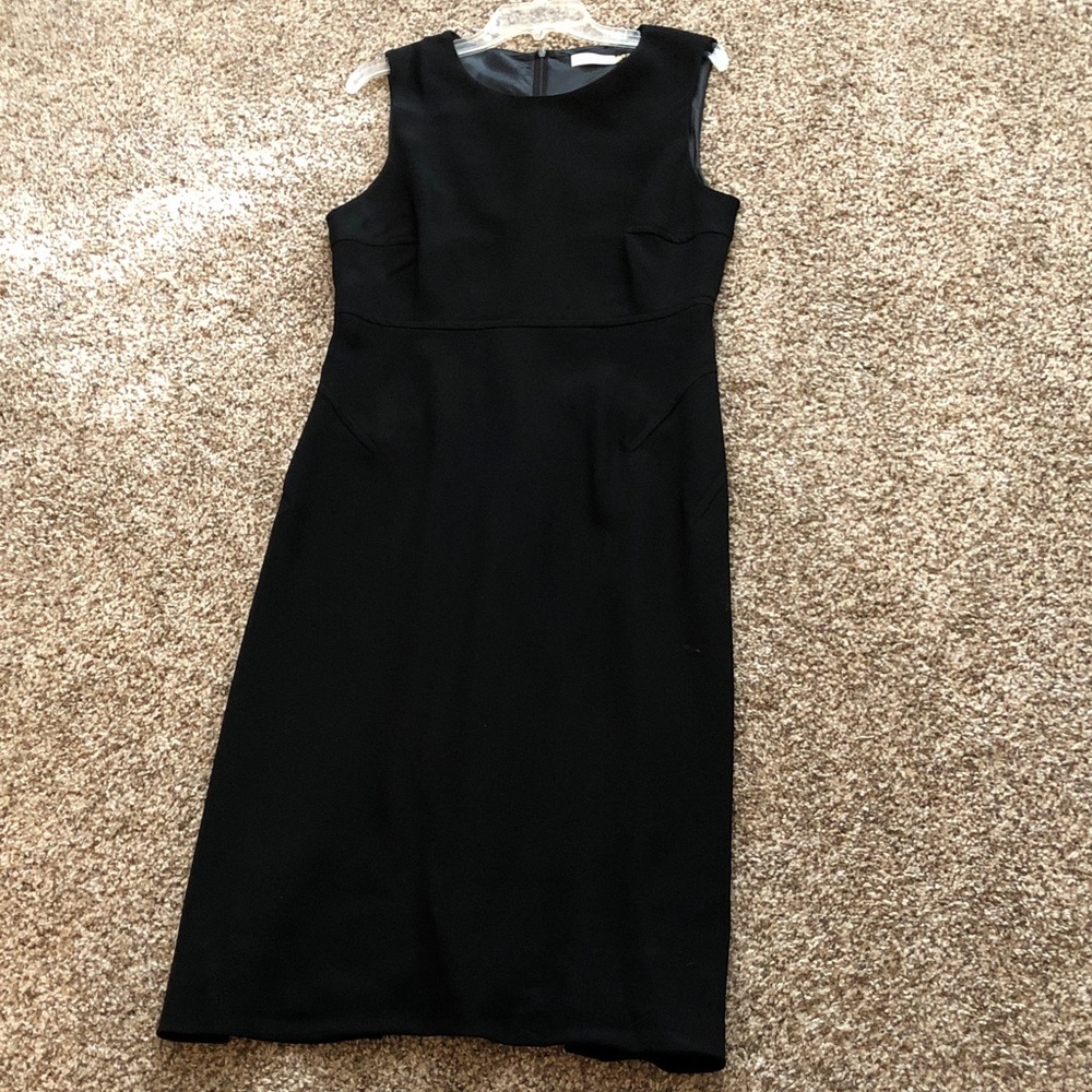 Calvin Klein Collection Elegant Black Midi Dress